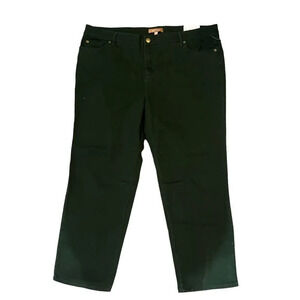 NWT Ellen Tracy Forest Green Betty Slim‎ Ankle Size 18W